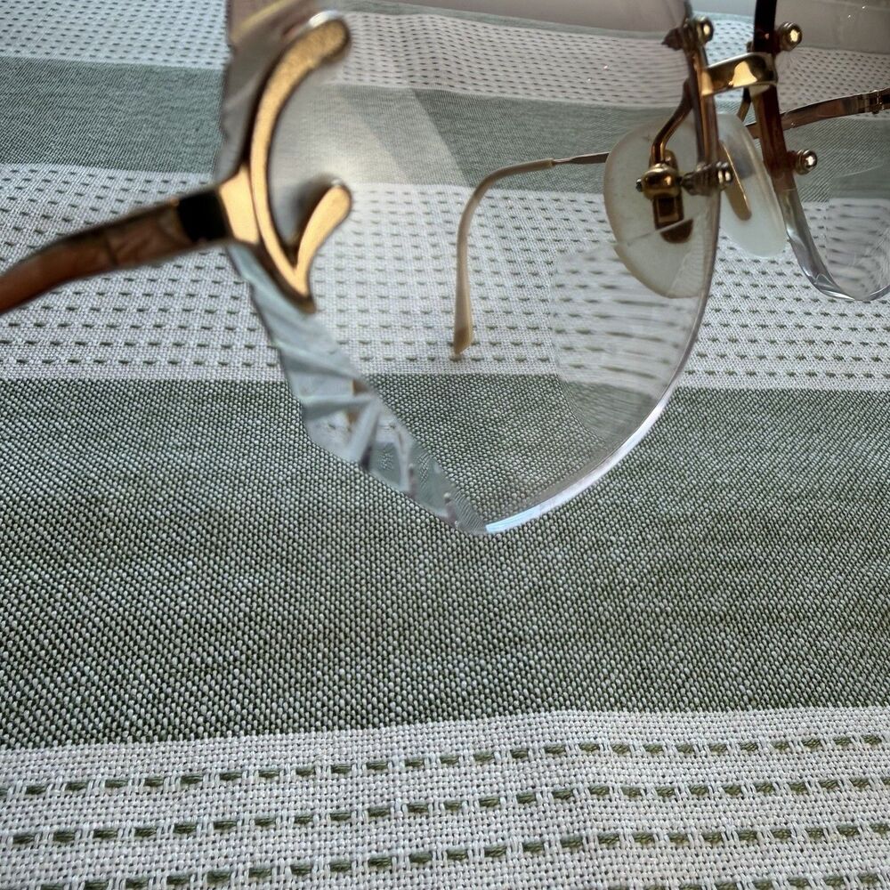 Vintage Eye Glasses Multi-Facets Cosmos 70s GEP 22 Kts Gold Women’s France - Picture 6 of 13